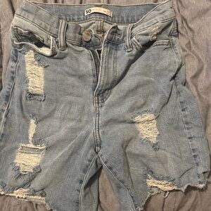 SO Light Blue High Rise Denim Shorts